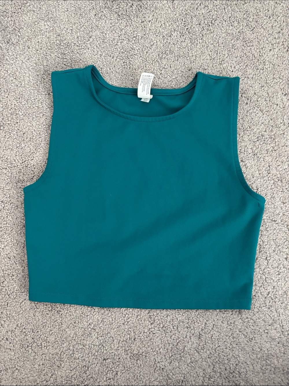 Teal or Black Sleeveless Crop Tops - Picture 4 of 8
